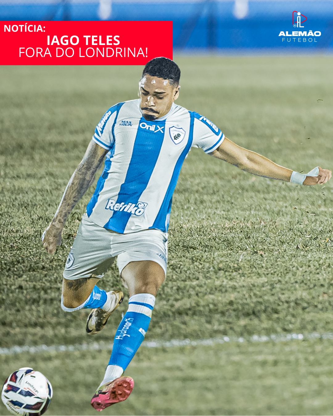 Iago Teles Fora do Londrina: Suspenso, Iago Teles desfalca o Londrina na próxima rodada da Série C