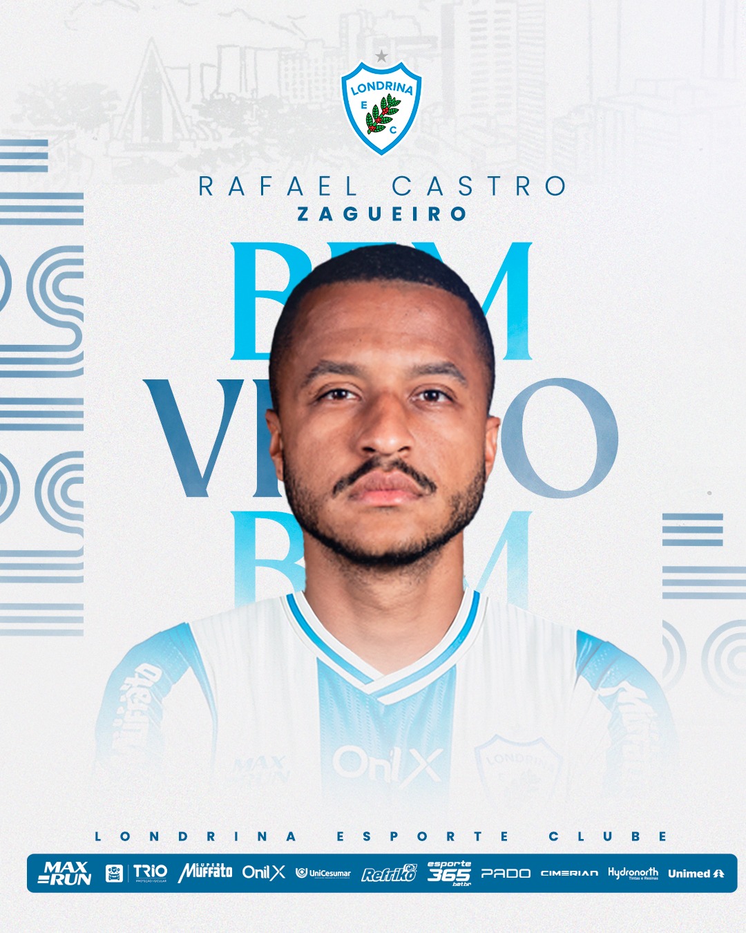 Rafael Castro é anunciado como novo zagueiro do Londrina EC para a Série C 2025